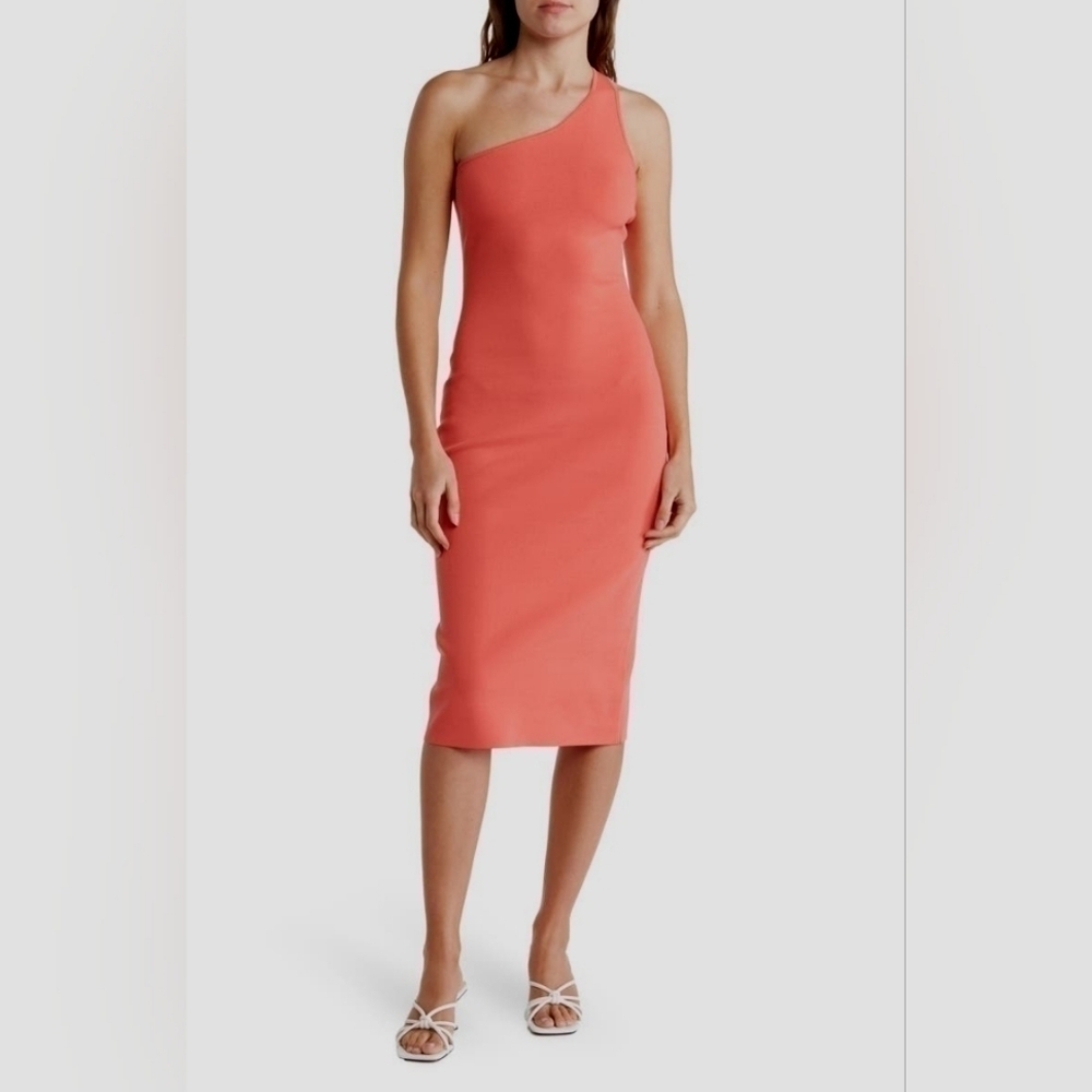 A.L.C Colby One-Shoulder Sheath Dress Size L Large